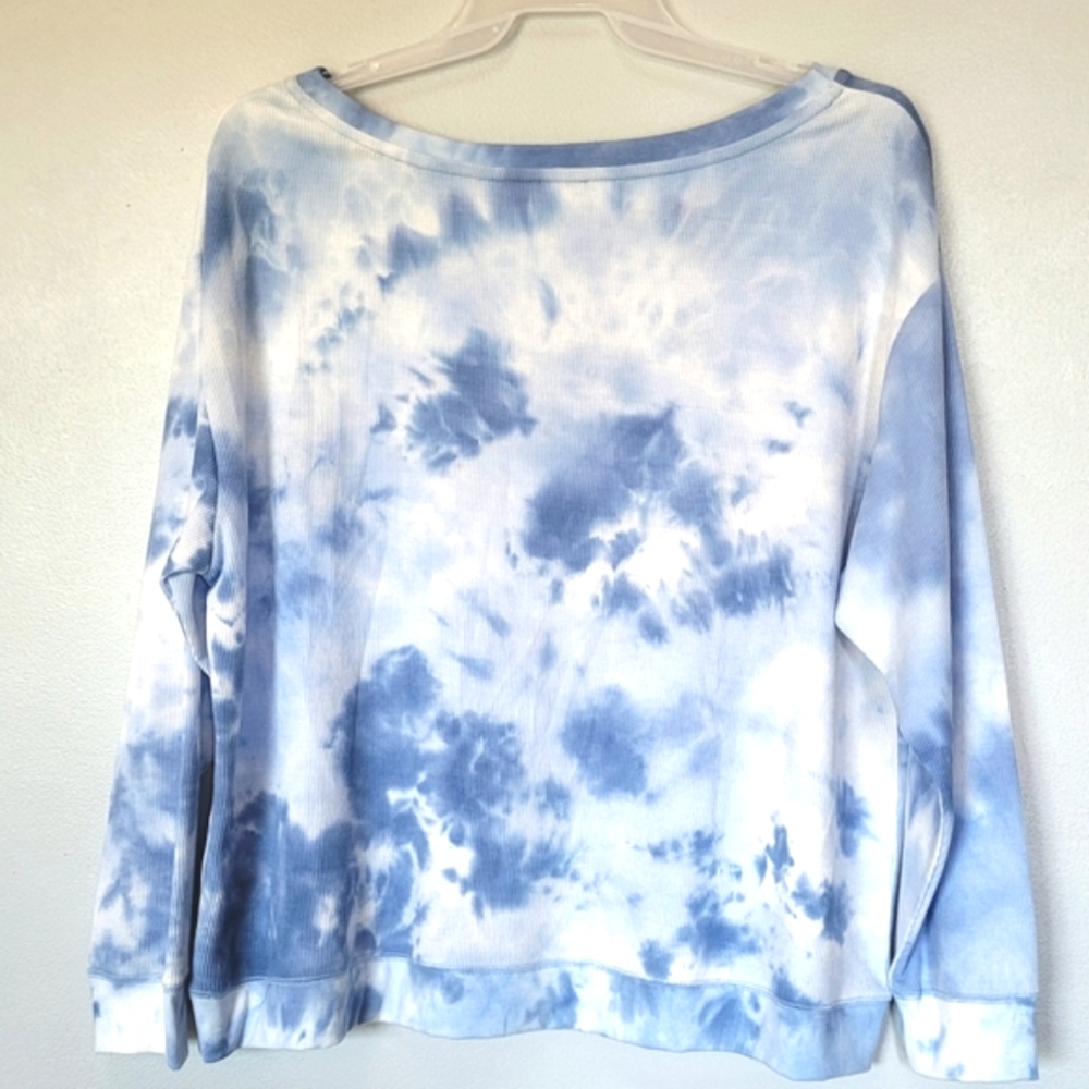 Tie Dyed Lightweight, Waffle Fabric Long Sleeve Shirt